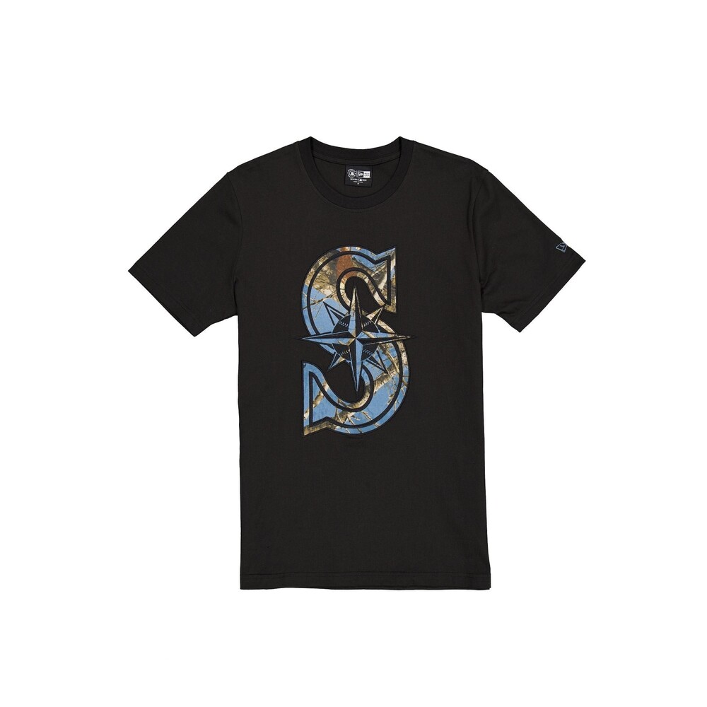New Era Seattle Mariners Black Realtree T-Shirt - Size S